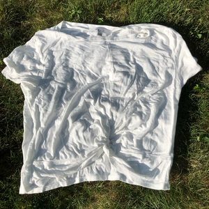 flowy white tee shirt